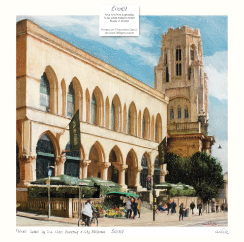Bristol Museum and Wills Memorial Building Giclee Print signed by local Pastel Artist Robert Antell