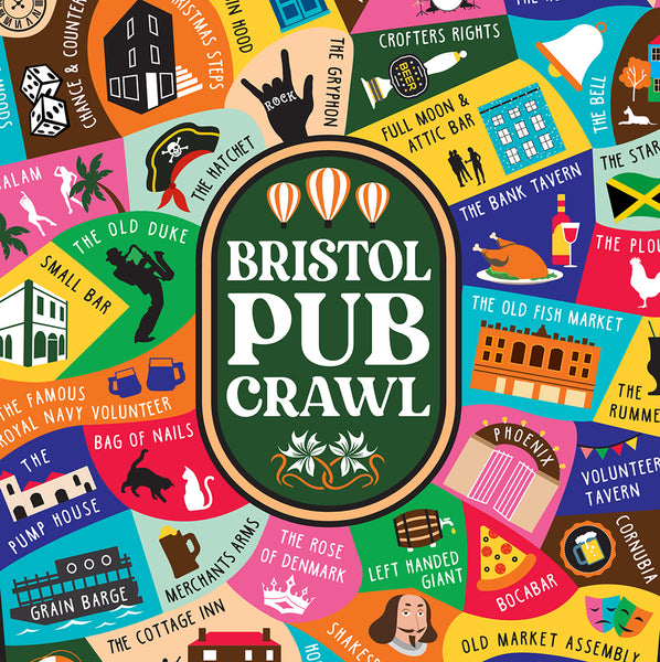 Bristol Pub Crawl Print by Susan Taylor