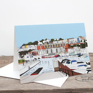 Bristol Marina Greetings Card by Rolfe & Wills at The Bristol Shop