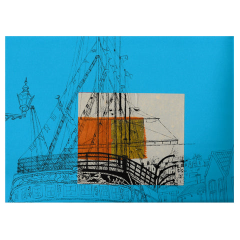 Isambard Kingdom Brunel's SS Great Britain on Blue Giclée Print by Lisa Malyon