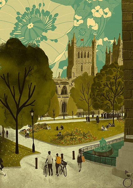 Bristol College Green A3 Print
