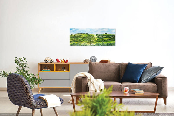 Modern apartment with panoramic Bristol print