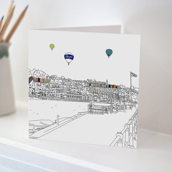 Bristol Greetings Card featuring an illustration of Clifton Wood