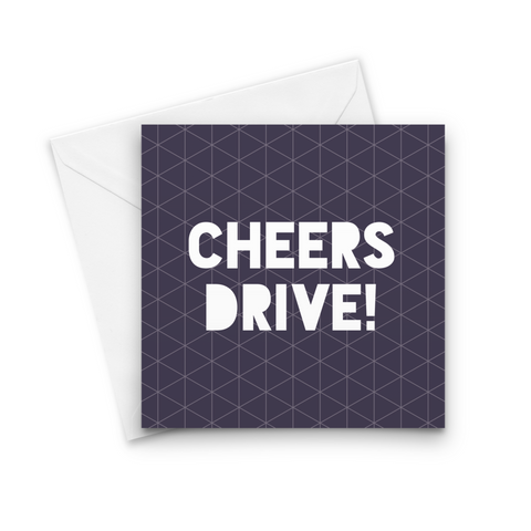 "Cheers Drive" Bristolian Greetings Card for bus drivers