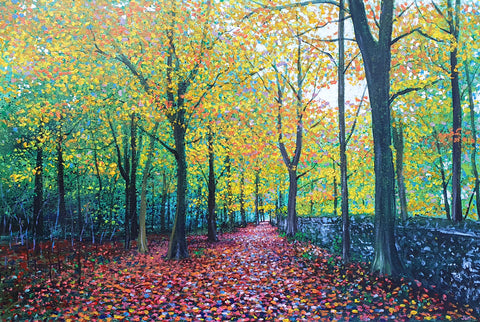 Autumn in Leigh Woods painting by Jenny Urquhart at The Bristol Shop