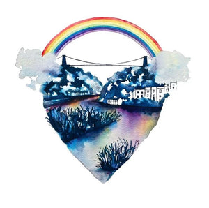 Bold Rainbow over Bristol Art Print by Carla James