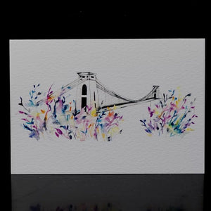 Bristol Carnival Clifton Suspension Bridge Greetings Card by Carla James