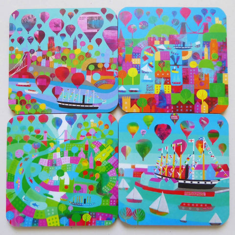 The Bristol Harbour - Pack of 4 Coasters by Jenny Urquhart | The Bristol Shop
