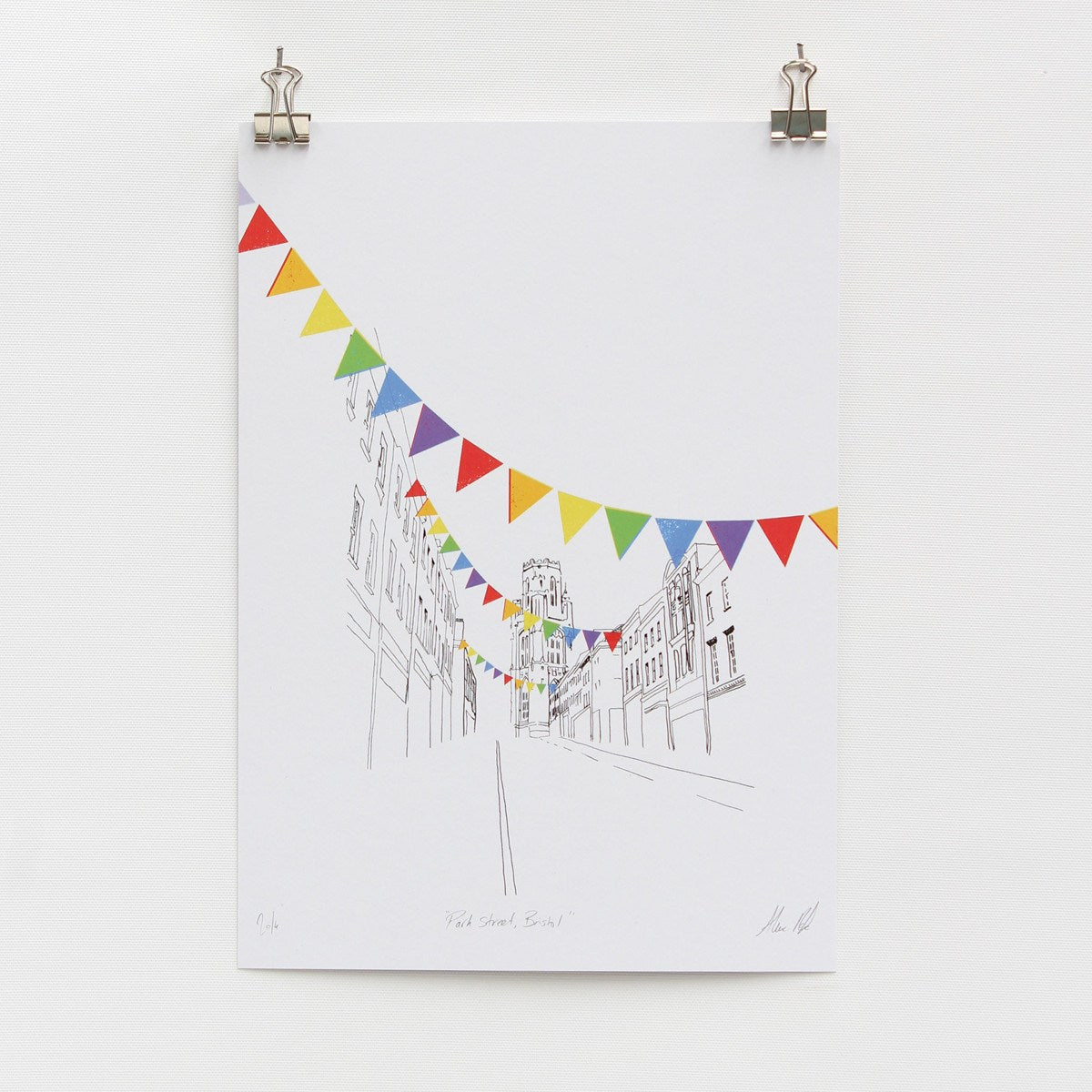 Bristol Park Street A4 Digital Art Print by Rolfe & Wills – The Bristol