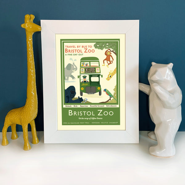 Bristol Zoo & Bristol Bus Travel Poster