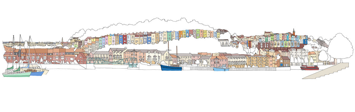 Bristol Harbourside Panoramic Art Print | The Bristol Shop