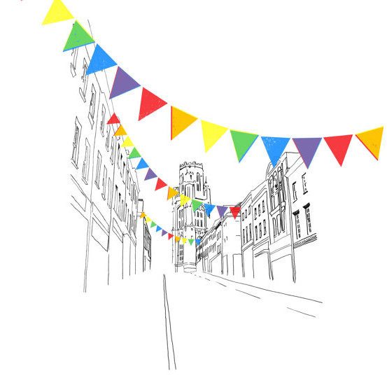 Bristol Park Street A4 Digital Art Print by Rolfe & Wills – The Bristol