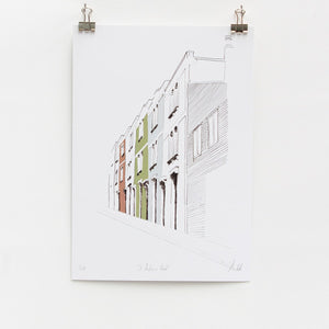 Bristol St Andrews Road A4 Digital Art Print by Rolfe & Wills