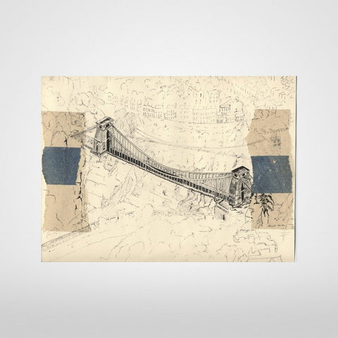 Clifton Suspension Bridge (Aerial View) Print by Lisa Malyon at The Bristol Shop