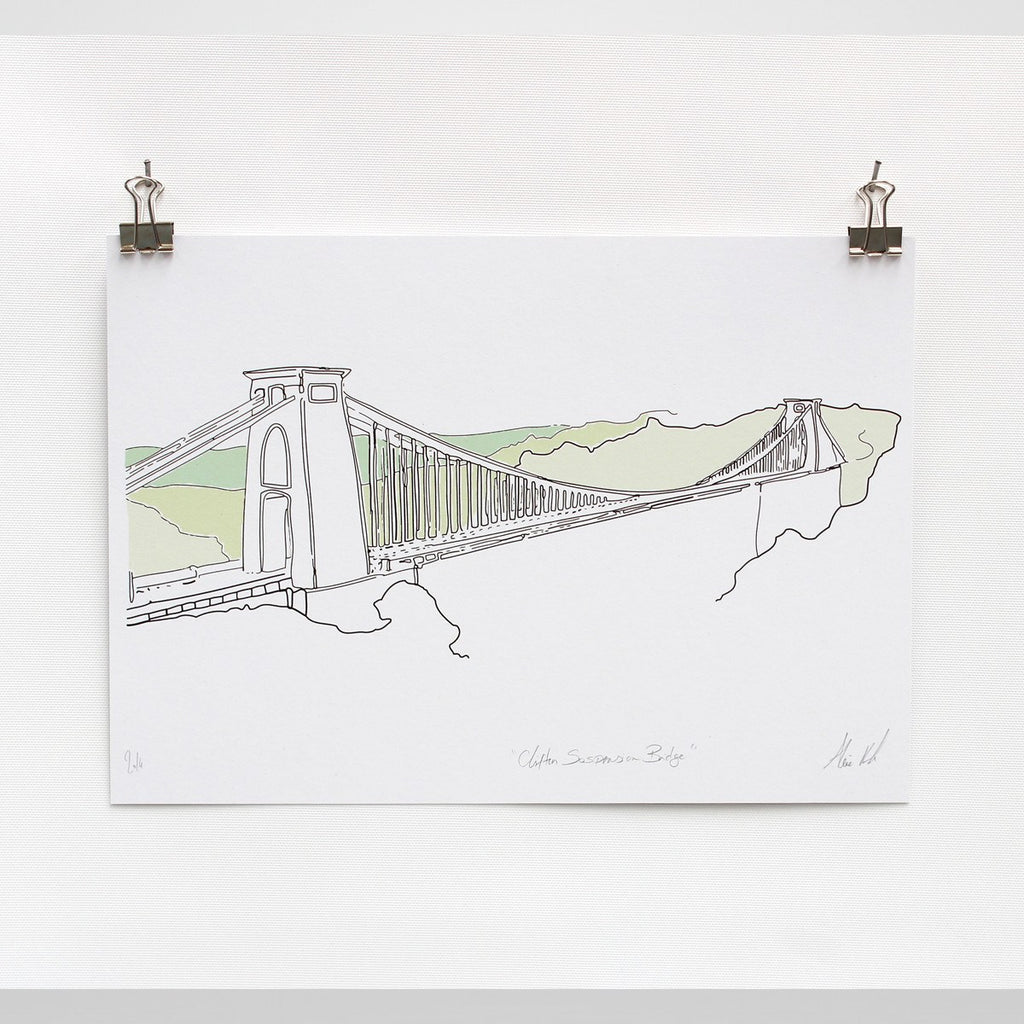 Bristol Clifton Suspension Bridge Digital Art Print Rolfe &amp; Wills – The Bristol Shop
