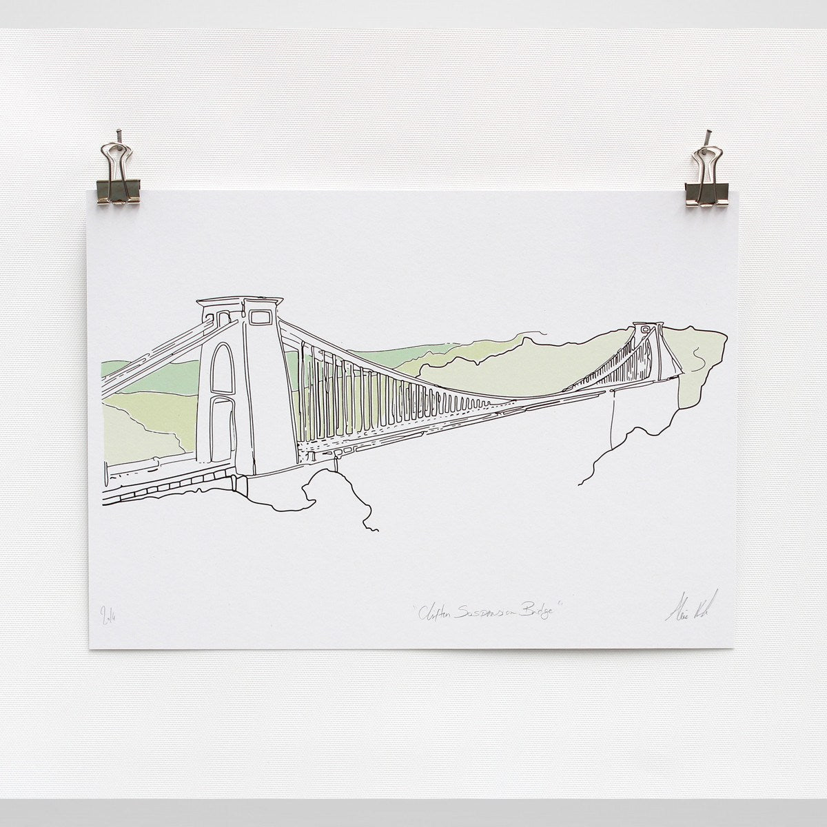 Clifton Suspension Bridge Art Print by Rolfe & Wills at The Bristol Shop