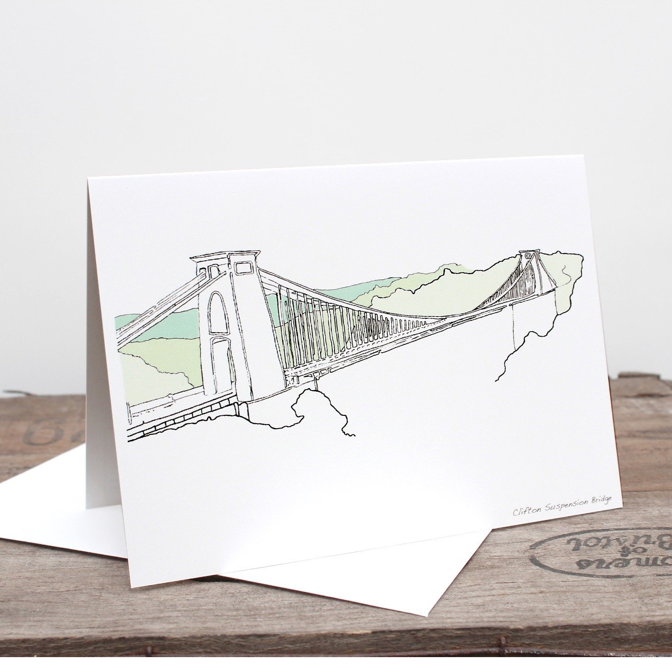 Clifton Suspension Bridge Greetings Card by Rolfe & Wills | The Bristol Shop