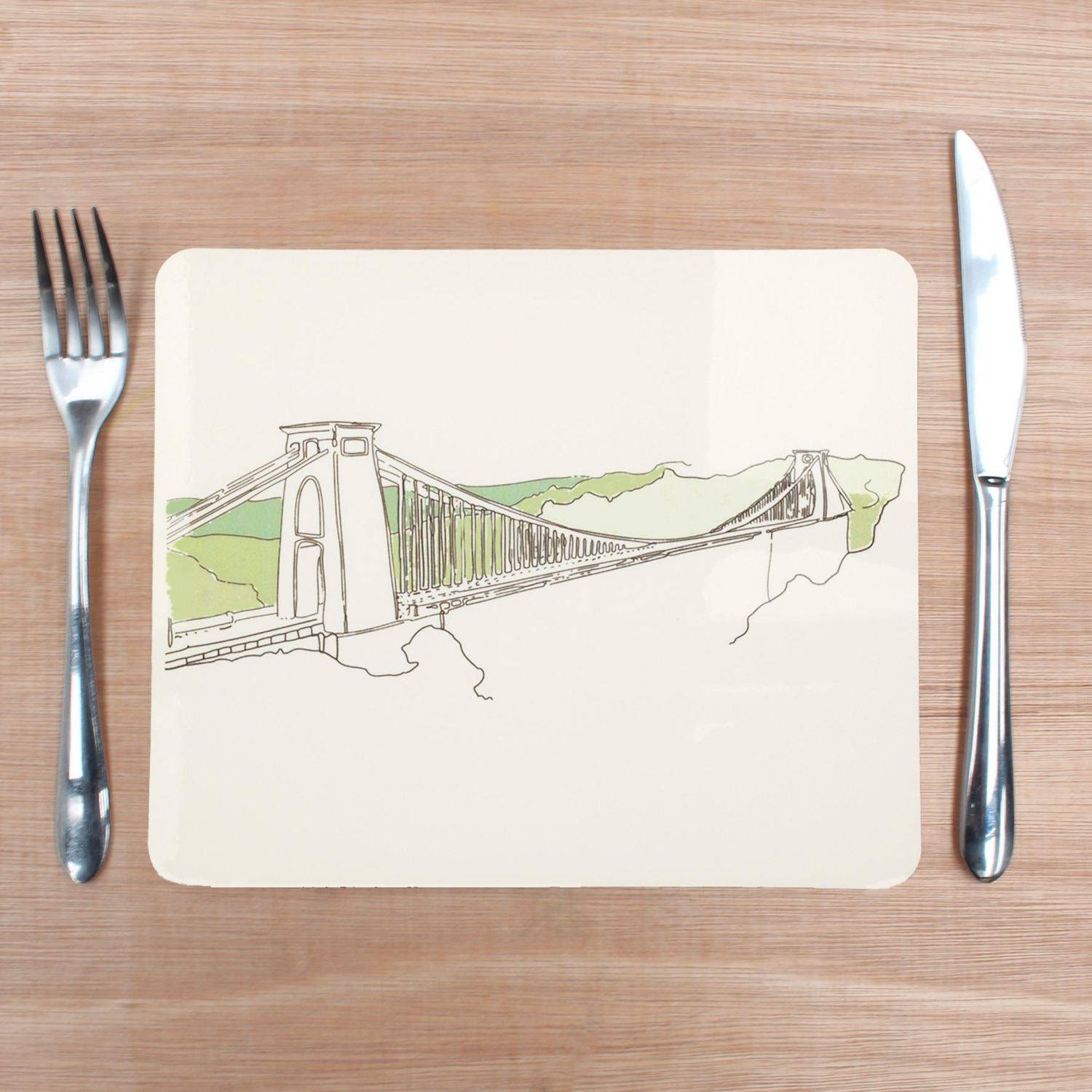 Clifton Suspension Bridge Placemat by Rolfe & Wills | The Bristol Shop