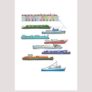 Bristol - Boats - A4 Giclée Print by Emily Ketteringham | The Bristol Shop