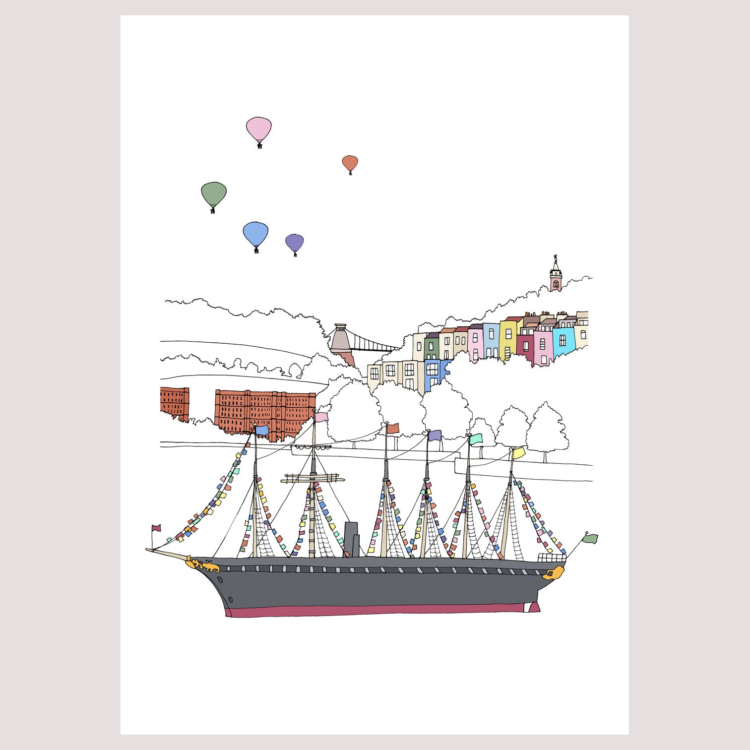 Bristol - the SS Great Britain Floats By - Giclée Print by Emily Ketteringham | The Bristol Shop
