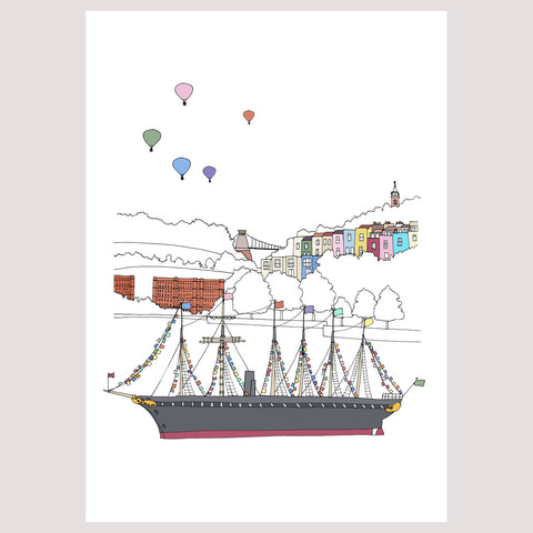 Bristol - the SS Great Britain Floats By - Giclée Print by Emily Ketteringham | The Bristol Shop