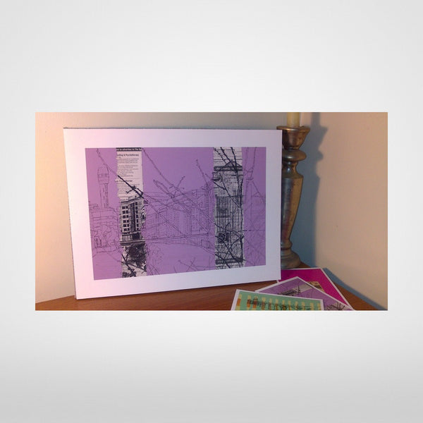 Lead Shot Tower on lilac Print by Lisa Malyon at The Bristol Shop