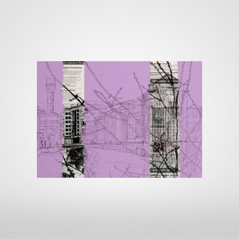 Lead Shot Tower on lilac Print by Lisa Malyon at The Bristol Shop