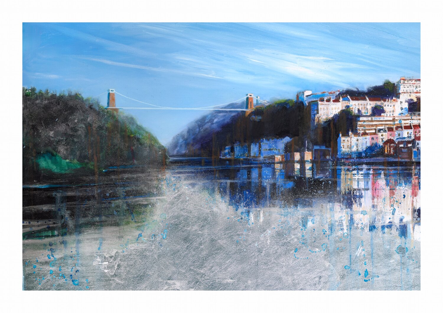 Clifton Suspension Bridge reflections painting by Elaine Shaw at The Bristol Shop