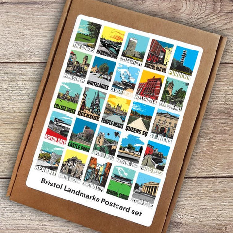 Bristol Landmark Postcards, Set of 25 Postcards by Susan Taylor