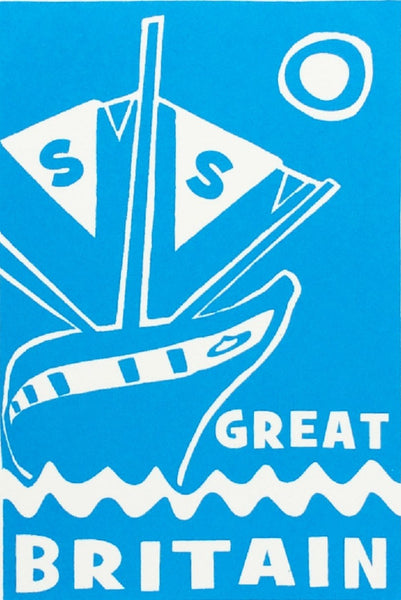 ss Great Britain Limited Edition Blue Screen Print Detail by Lou Boyce at The Bristol Shop