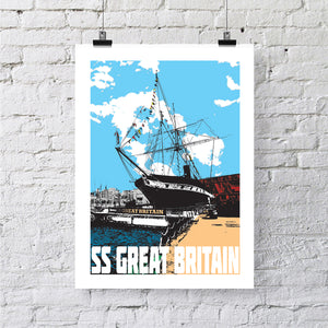 SS Great Britain Urban A4 or A3 Print by Susan Taylor | The Bristol Shop