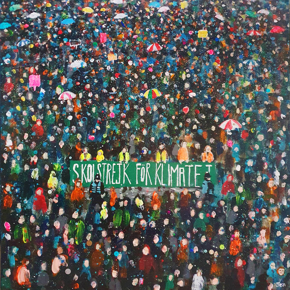 On the 28th February, Greta Thunberg came to Bristol and marched in the climate strike.. this picture celebrates the solidarity that everyone showed that day.