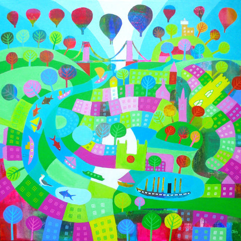 Summer on the River - Giclee Print by Jenny Urquhart at The Bristol Shop