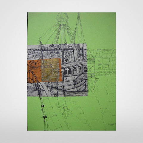 The Matthew on Green Print by Lisa Malyon at The Bristol Shop