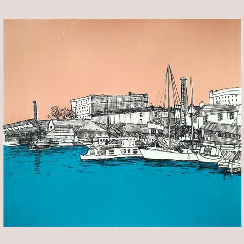 Bristol Silkscreen Print, The Underfall Yard Art by Bristol Artist, Amy Hutchings