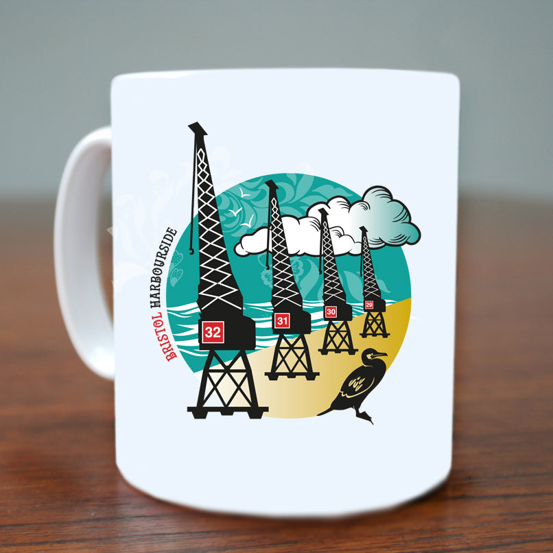 Bristol Harbourside Cranes Mug by Susan Taylor | The Bristol Shop