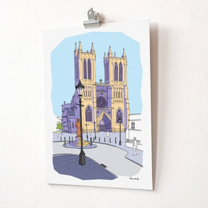 Bristol Cathedral A4 Giclée Print by dona B drawings | The Bristol Shop