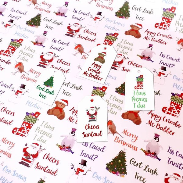 Bristol Christmas Gift Wrap and Tags Set