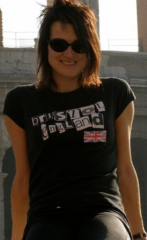 Bristol Punk wearing a "Bristol England" t-shirt by Bristol Clothing