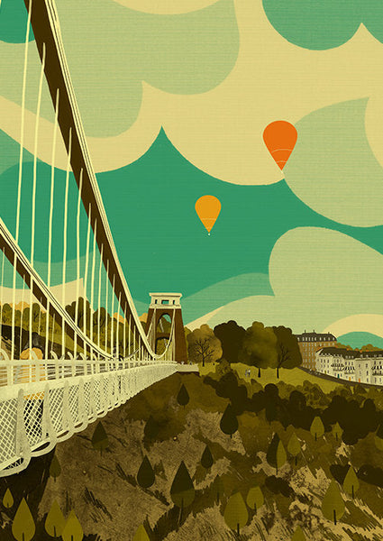 Bristol Clifton Suspension Bridge Somerset A3 Print