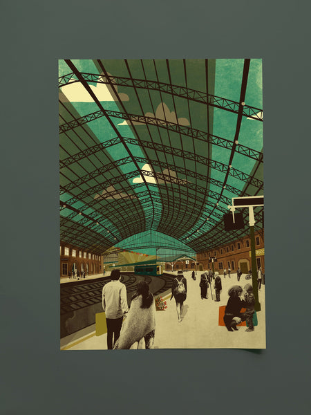 Bristol Temple Meads Train Station A3 Print