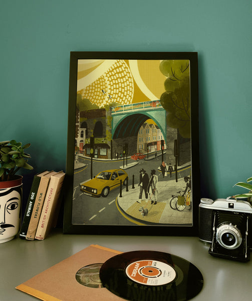 Bristol Arches, Gloucester Road A3 Print