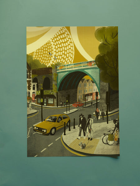 Bristol Arches, Gloucester Road A3 Print