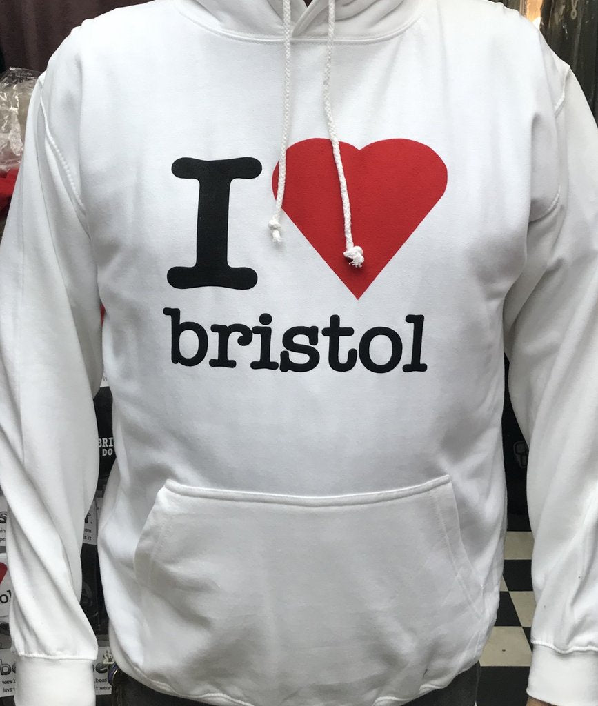 "I love Bristol" hoodie by Bristol Clothing