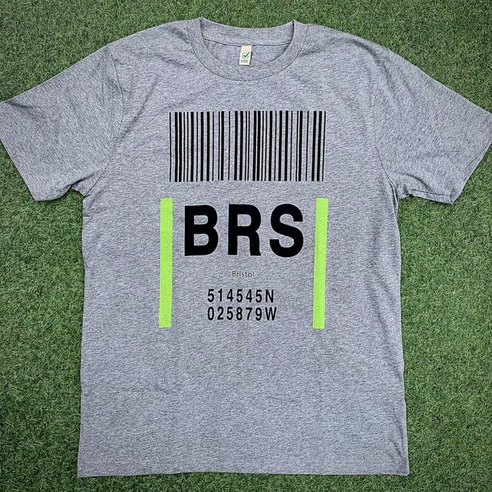 Bristol, BRS, barcode, t-shirt, screen printed by Bristol Clothing