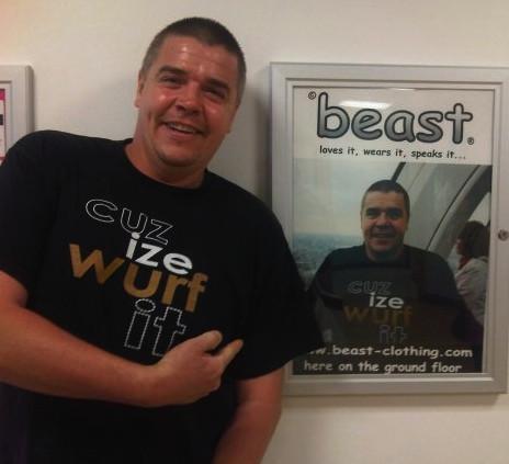 Bristolian wearing Beast Bristol t-shirt