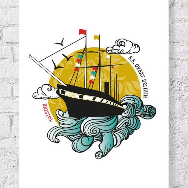 SS Great Britain Print, A4 or A3 by Susan Taylor