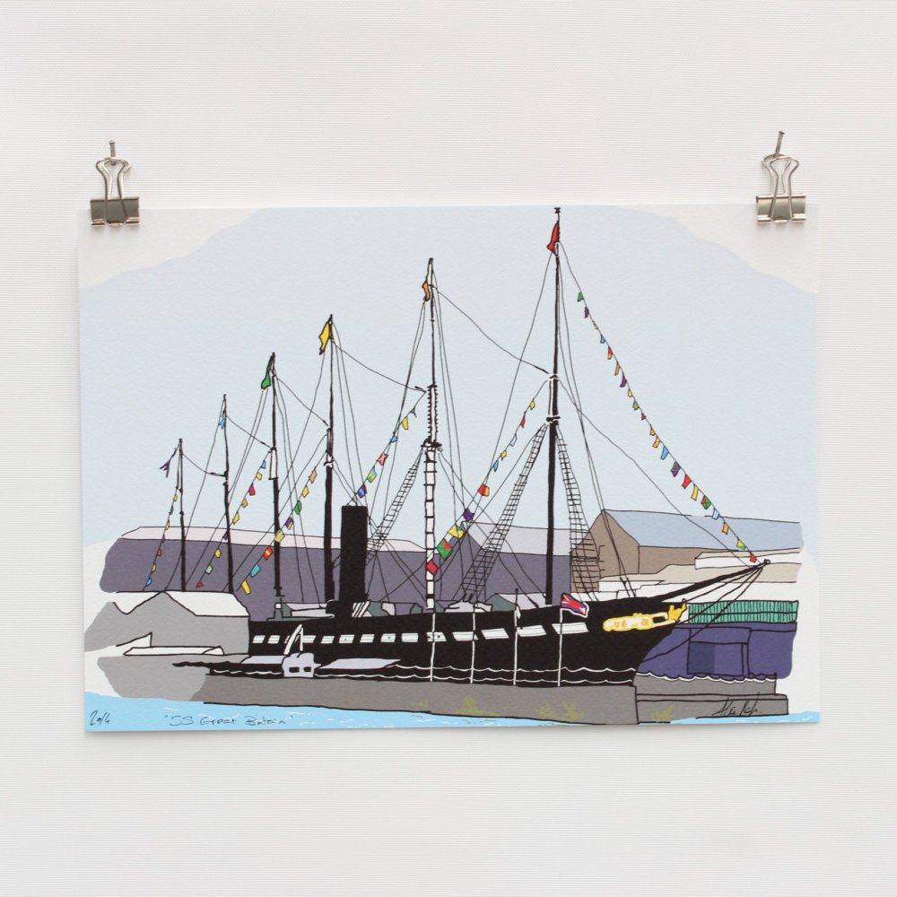ss Great Britain Digital Art Print by Rolfe & Wills on The Bristol Shop